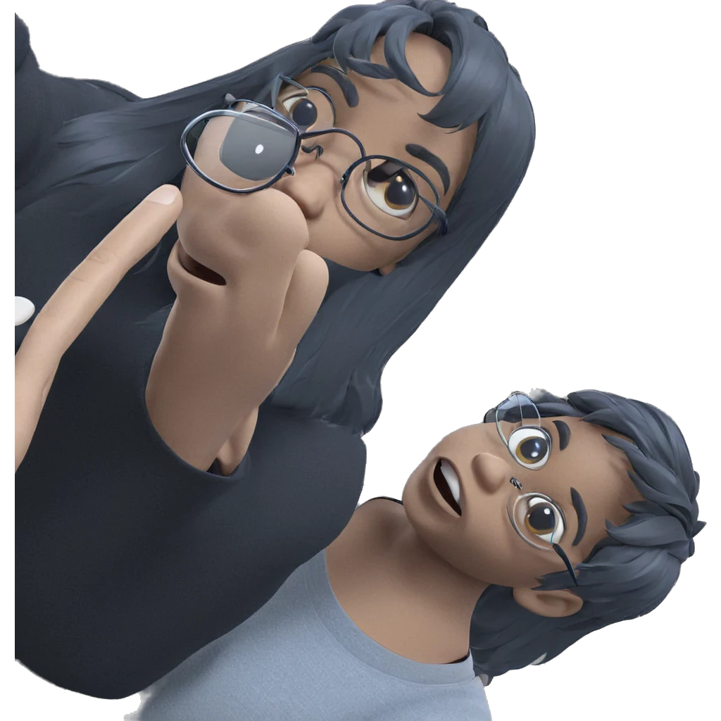 selfie moment with glasses emoji