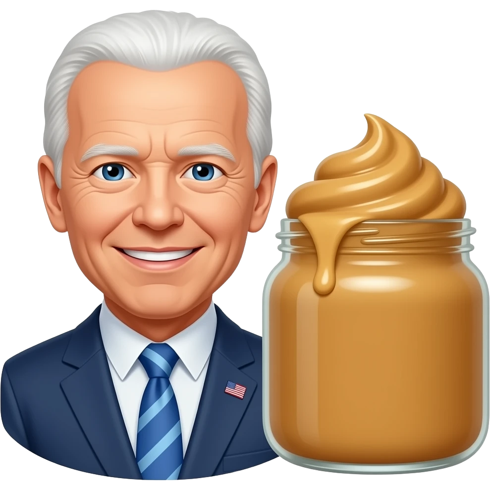 joe biden and peanut butter emoji