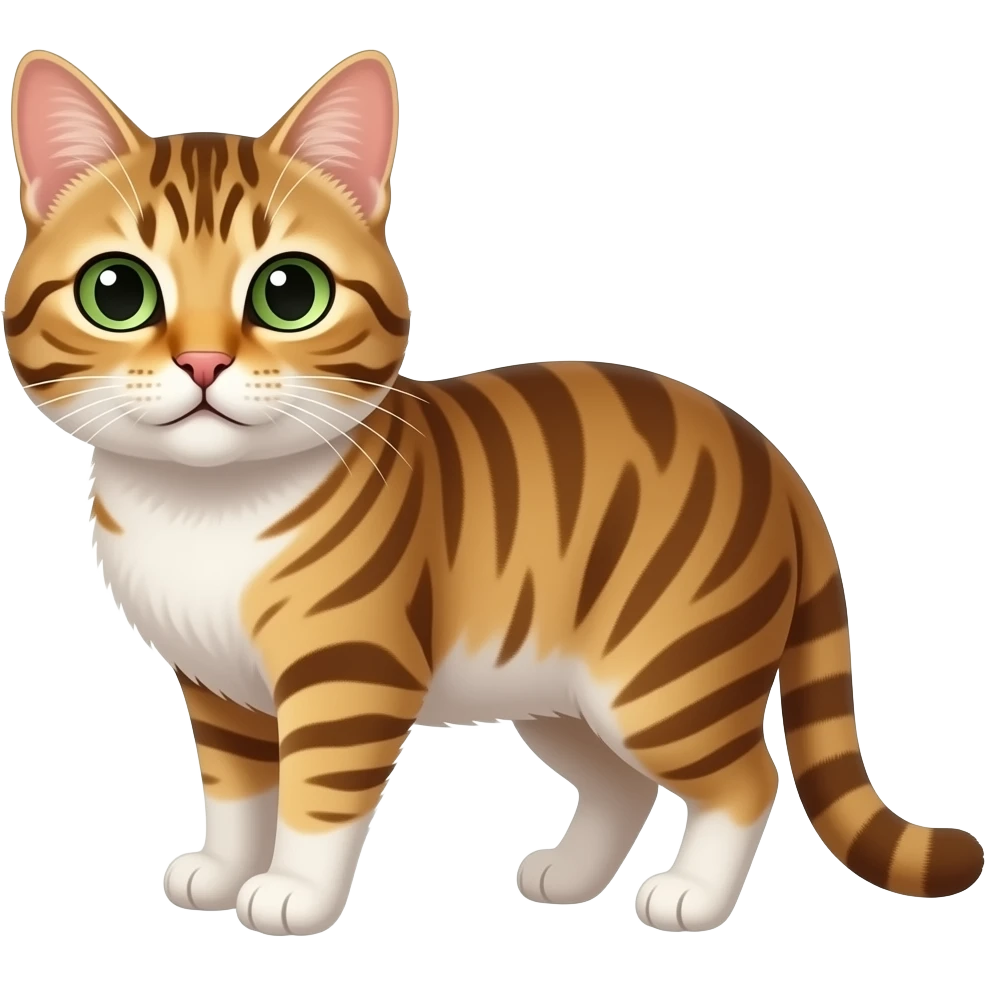 A cat with green eyes emoji