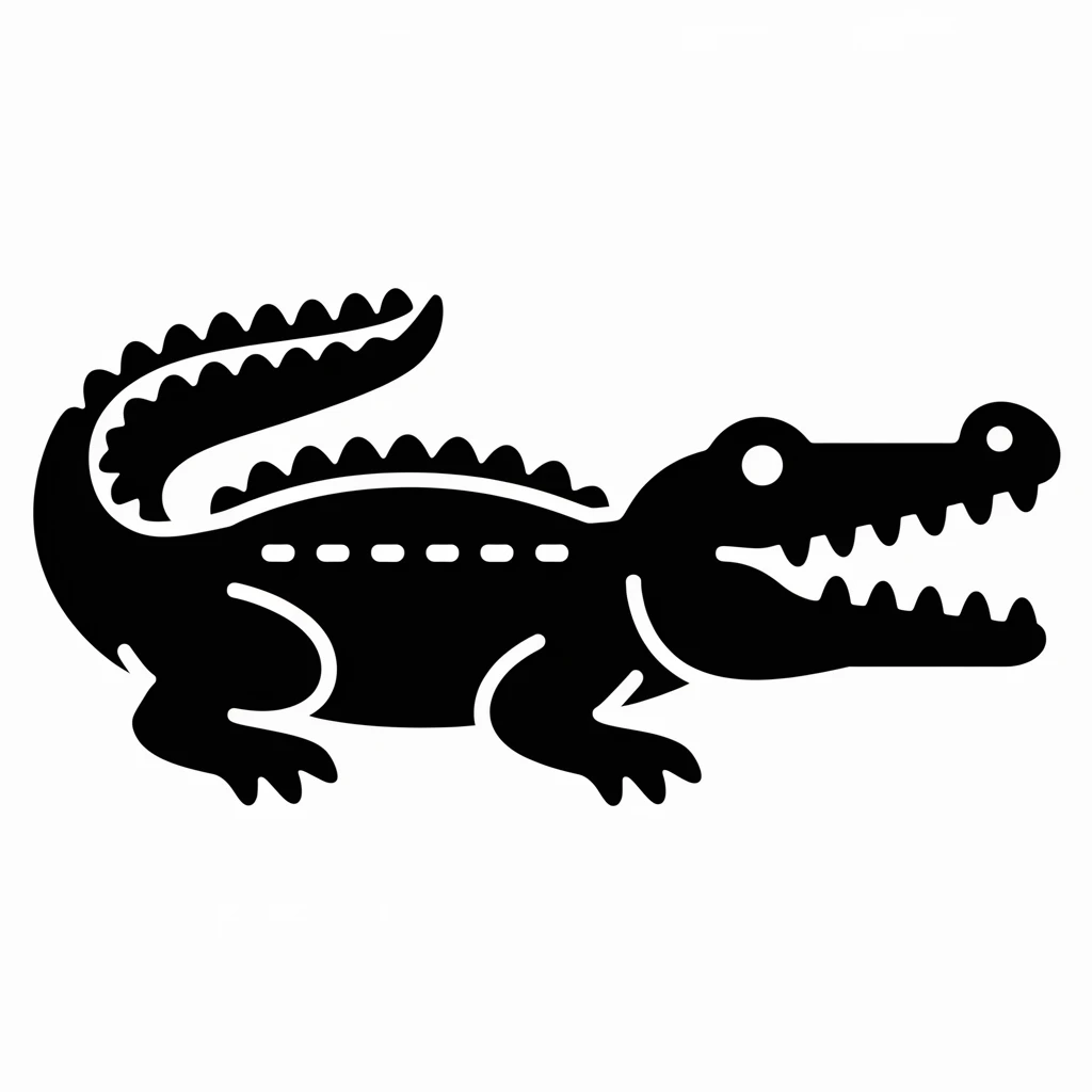 Crocodile icon black silhouette emoji