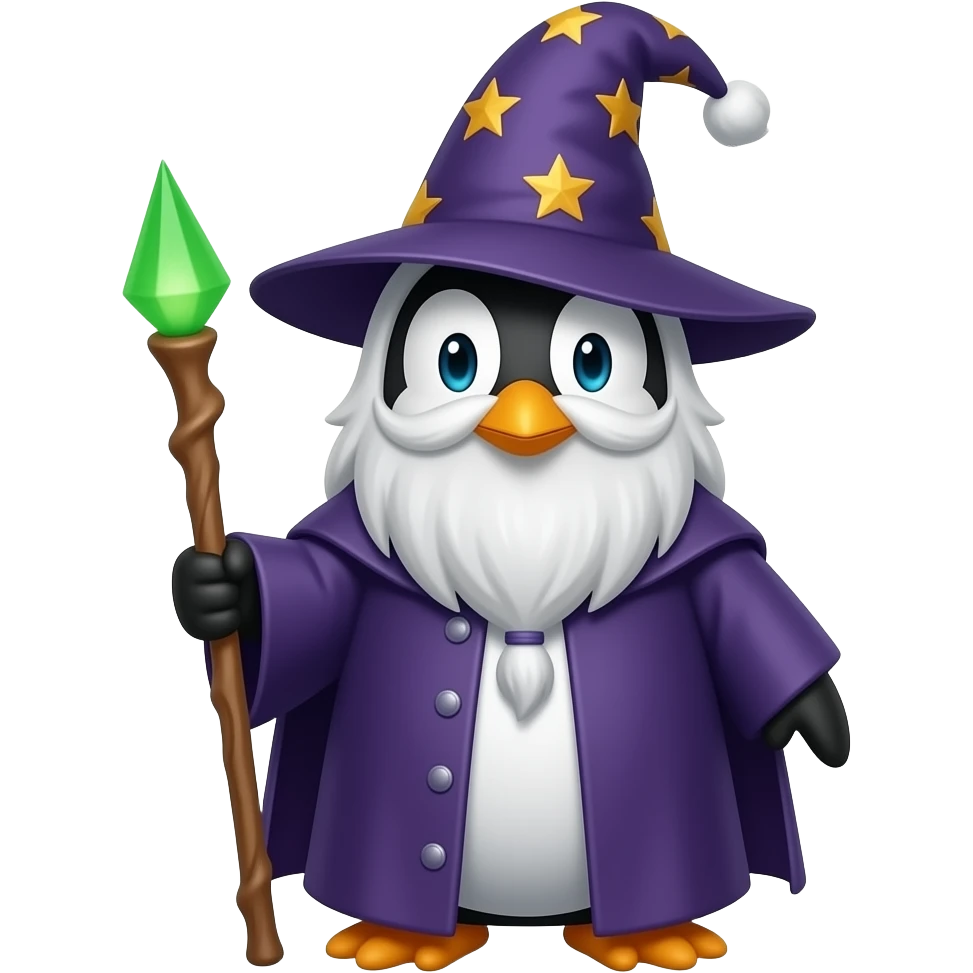 Penguin Wizard emoji