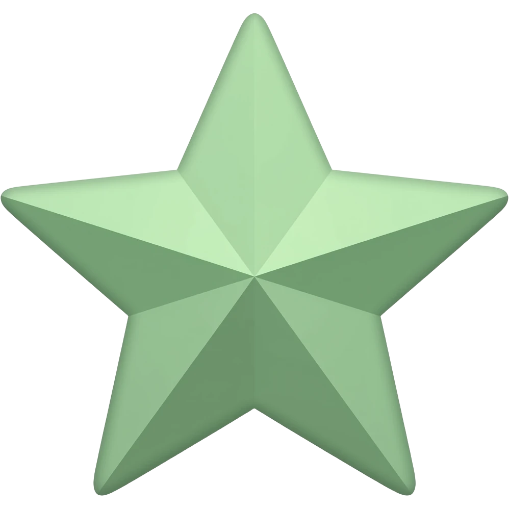 SAGE GREEN  FLAT  STAR emoji