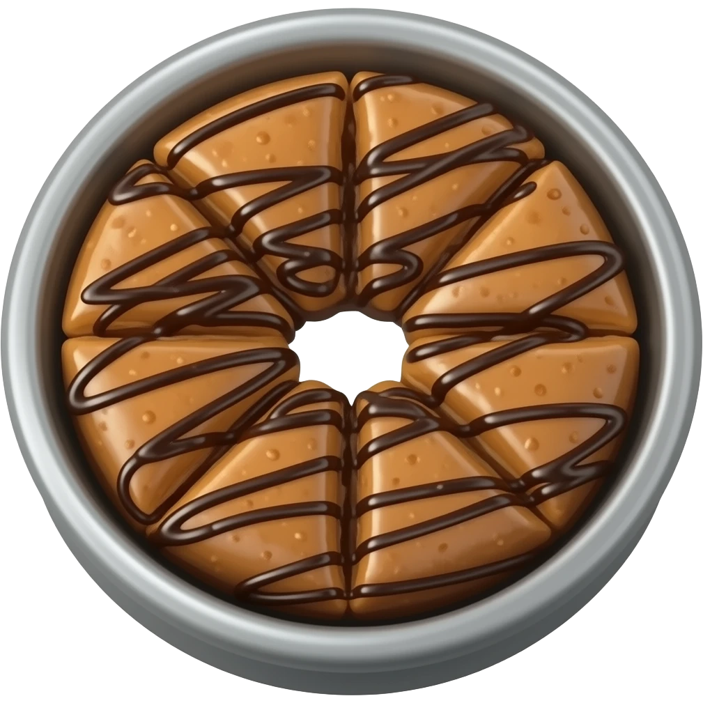 Kunafa chocolate flavour (180 DEFREE ANGLE)(Round) emoji