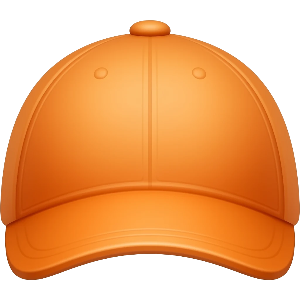 A single orange color cap emoji