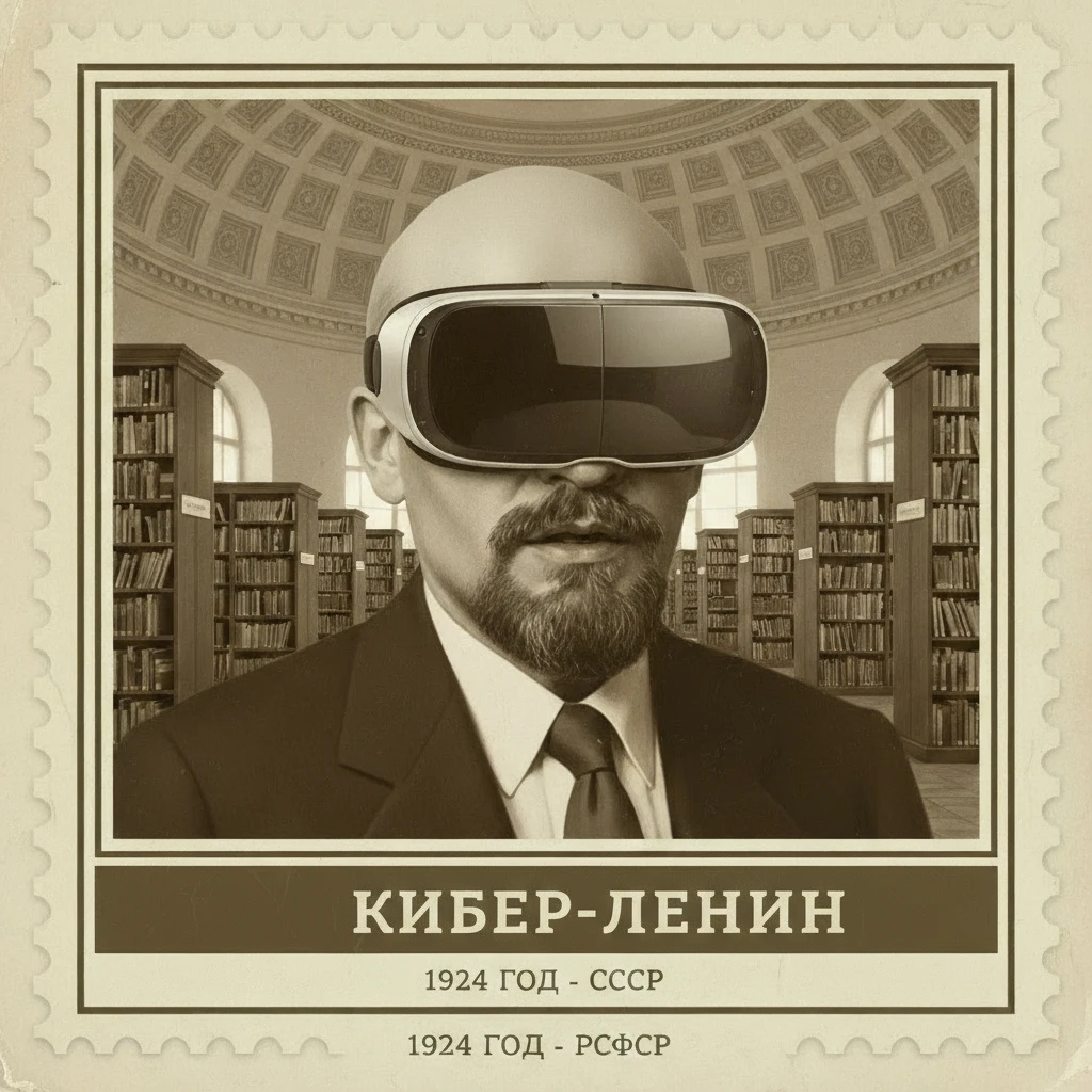 Убери волосы, лысина должна быть как у Ленина

Внизу подпиши: КИБЕР-ЛЕНИН emoji