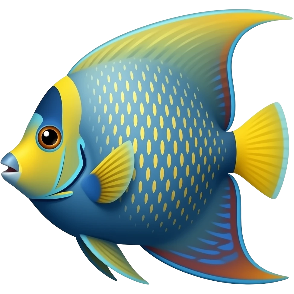 Colorful exotic Angelfish emoji