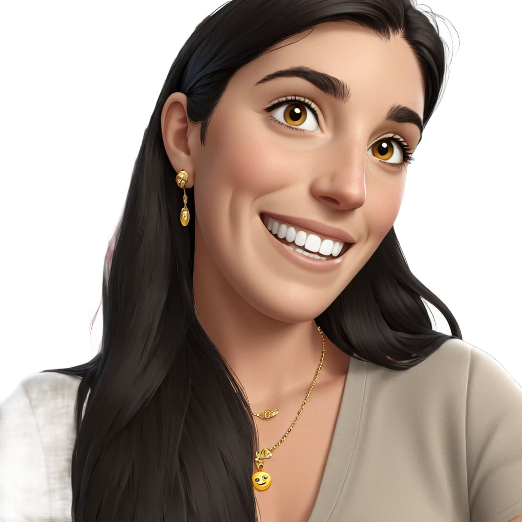 smiling girl with jewelry emoji