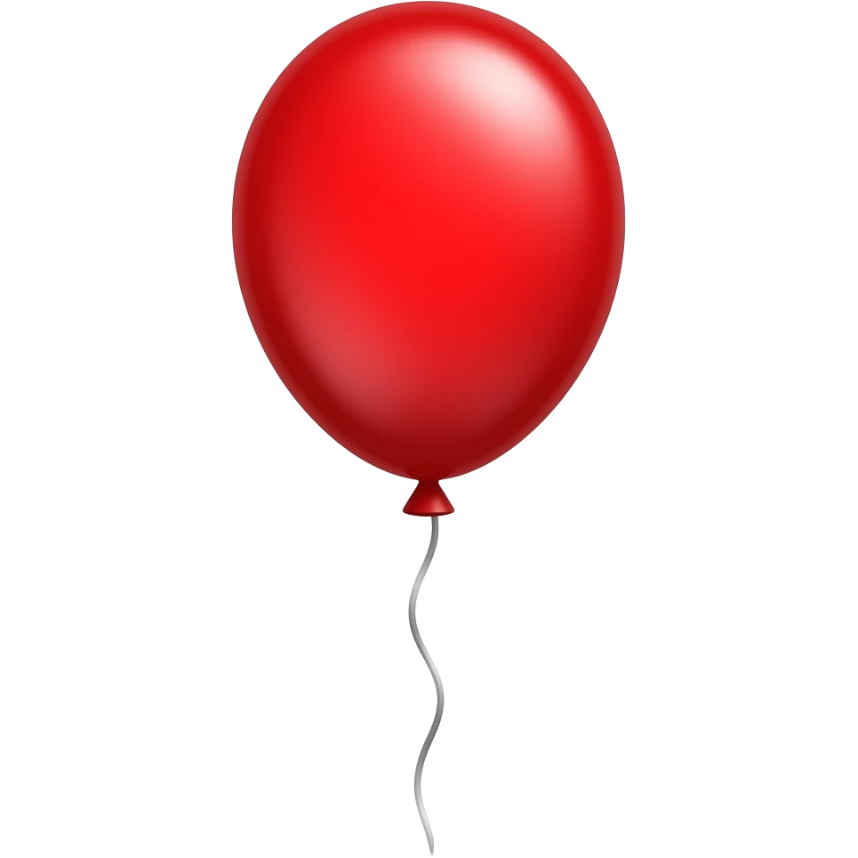Red balloon with long string emoji