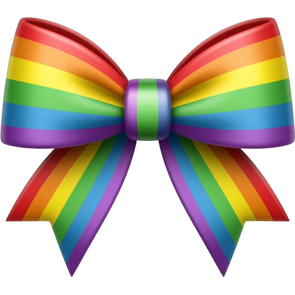 Rainbow the ribbon bow! emoji