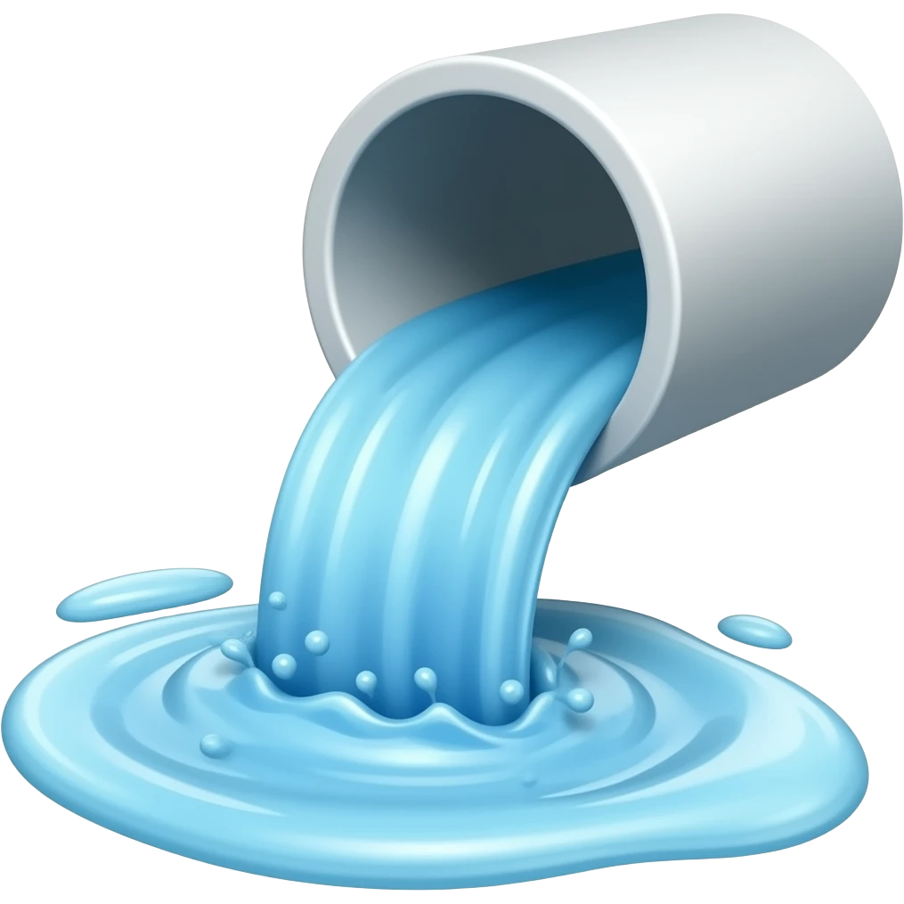 water from river into a tube emoji