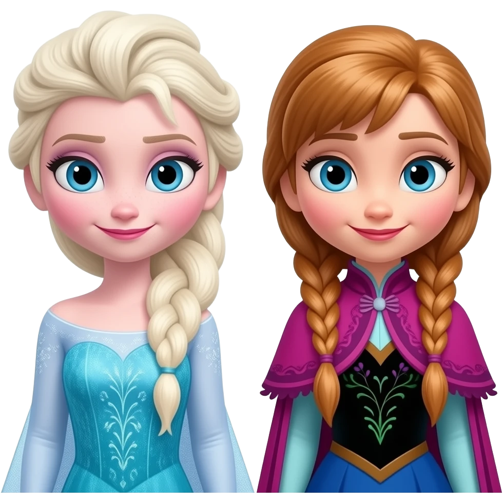 Elsa and Anna emoji