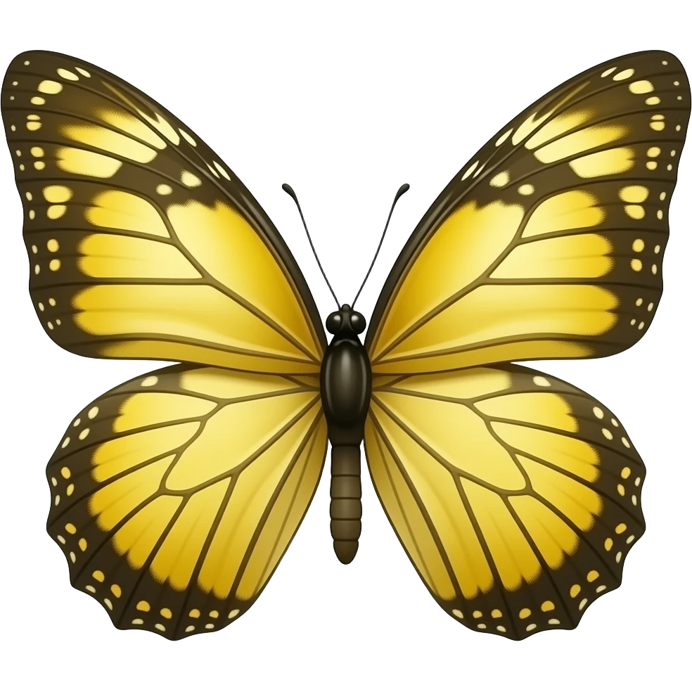 borboleta amarela emoji