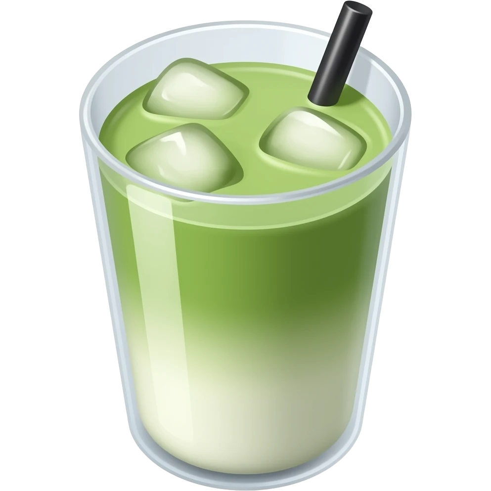 Iced matcha latte emoji