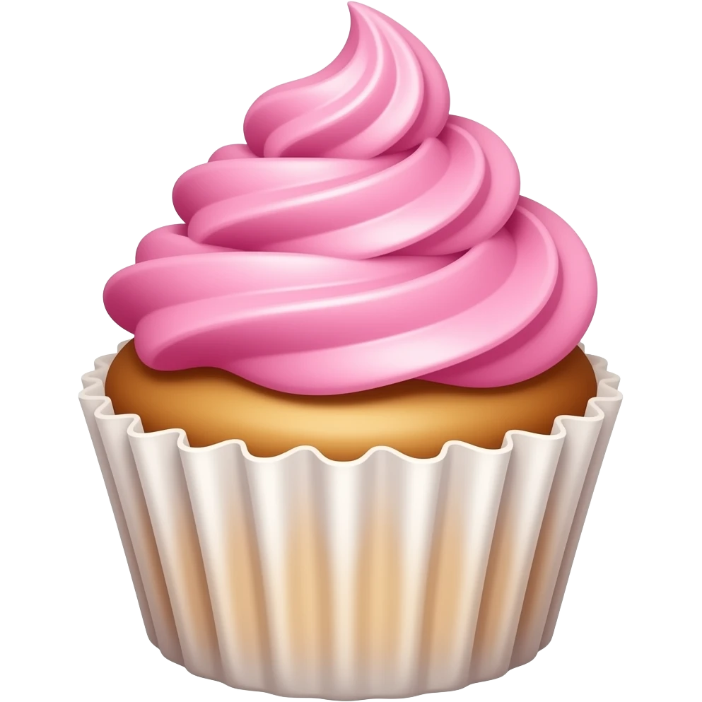Cupcake with pink icing emoji