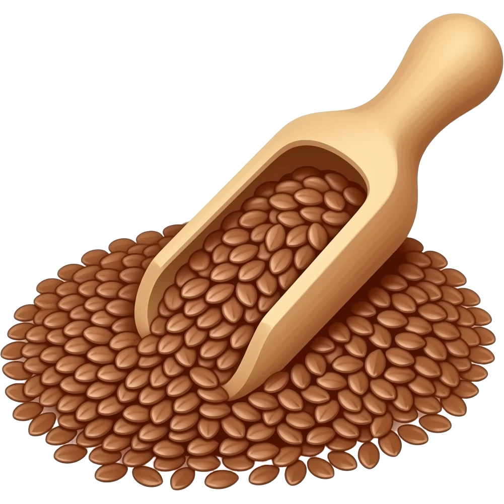 A spoon of flax seeds emoji