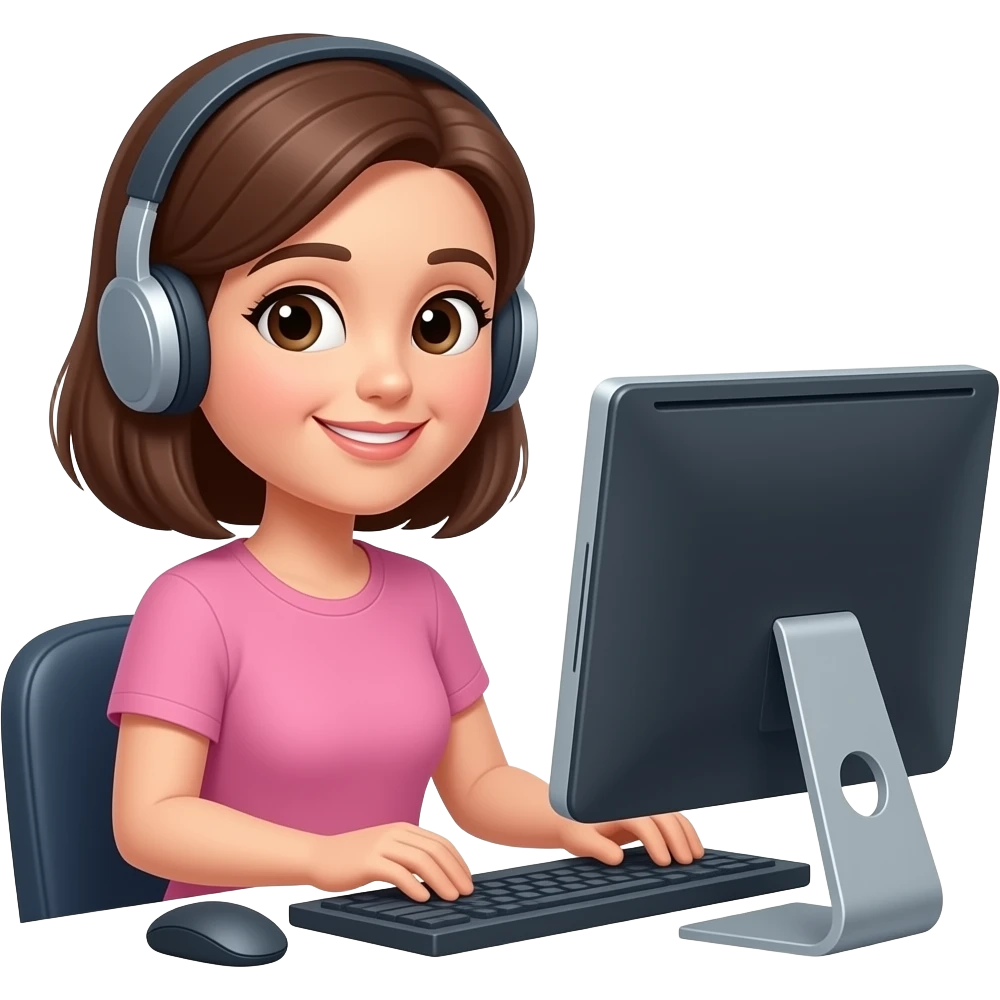 trabajo en pc mujer emoji