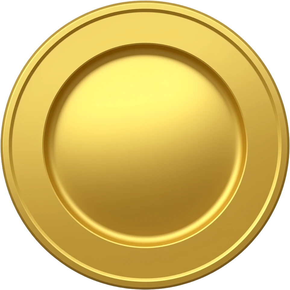 Круглая плоская золотая резная тарелка emoji