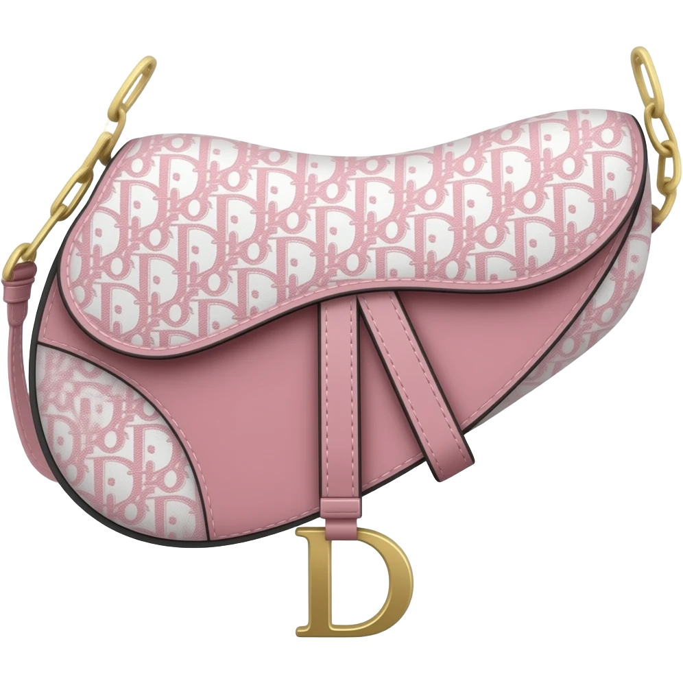Pink Dior Oblique Embroidery and White Lace saddle bag emoji