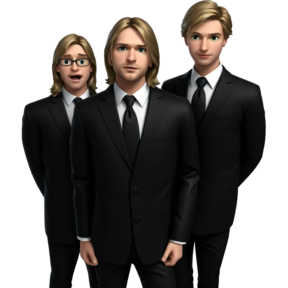 three boys in formal attire emoji