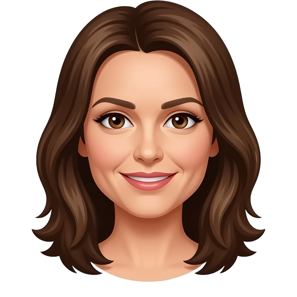 Elizabeth Hurley brown hair emoji