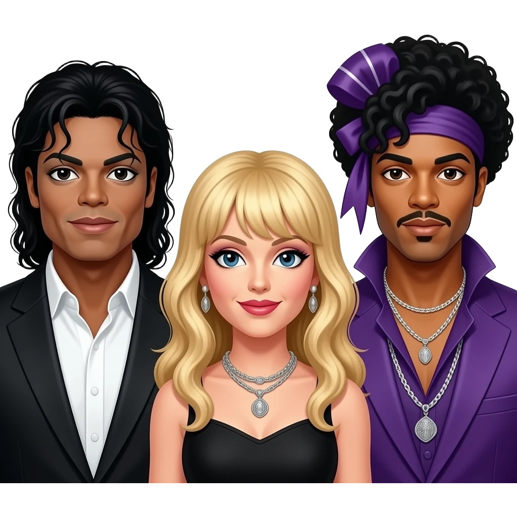 Michael Jackson, Madonna and Prince Rogers Nelson emoji