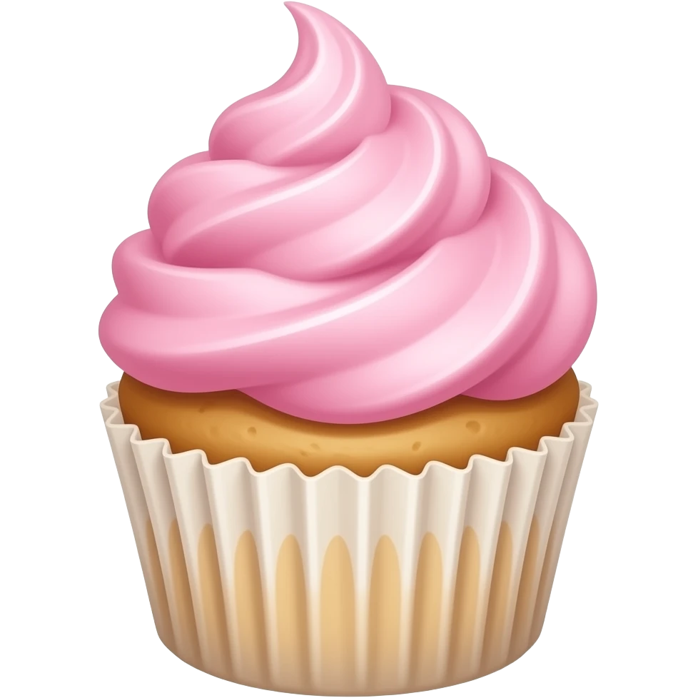 Cupcake with pink icing emoji