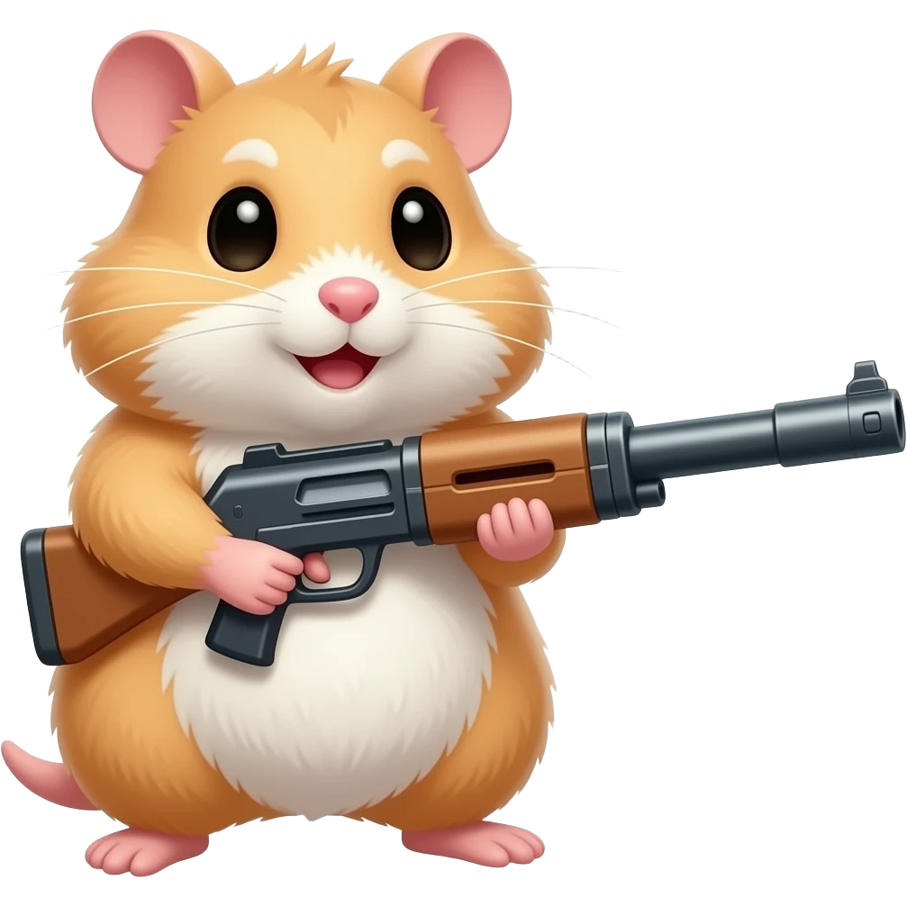 hamster holding a bazooka emoji