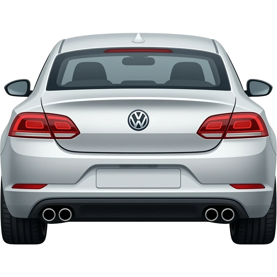 Create me a silver Volkswagen cc emoji of the back of the car emoji