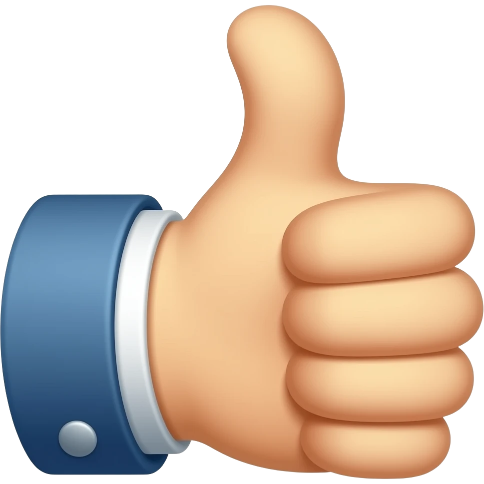 Tiny thumbs up emoji
