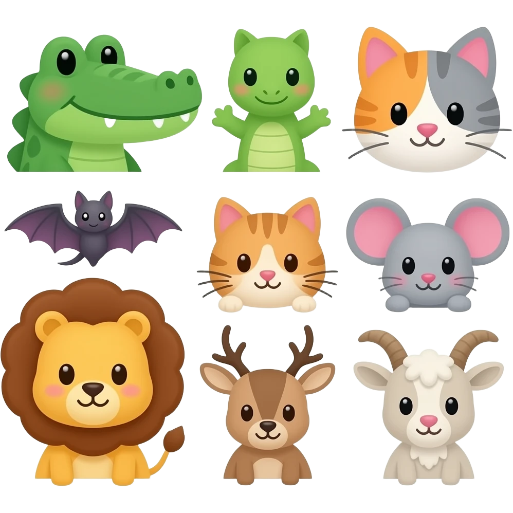 Make the flag of niceistan cute 🐊🦎🐈🦇🦁🐀🦌🐐 wish flag emoji