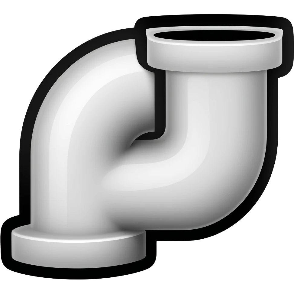 thick black outline, bright pipe emoji, thick black outline, simple cartoon emoji