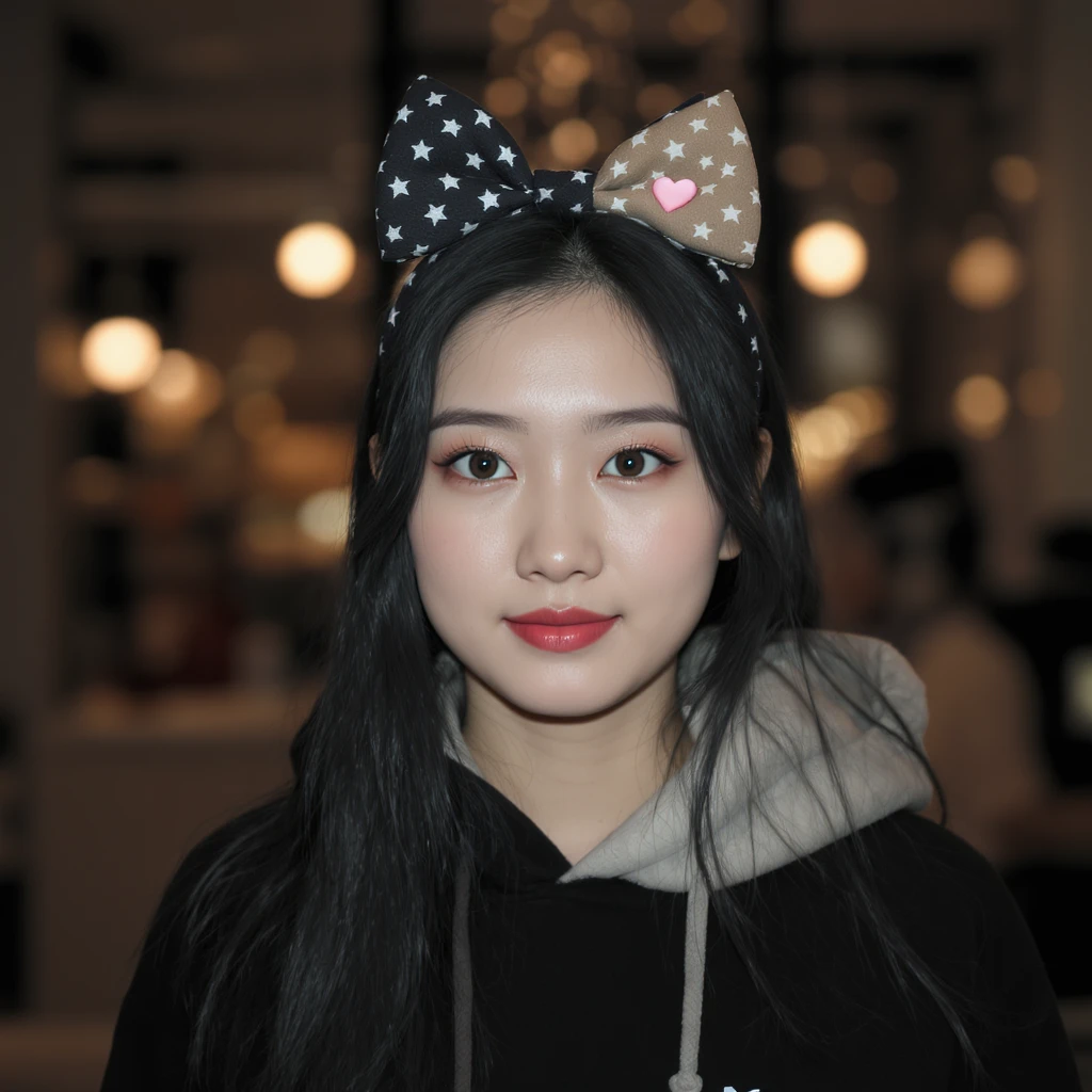 cute bow emoji with a heart accent emoji