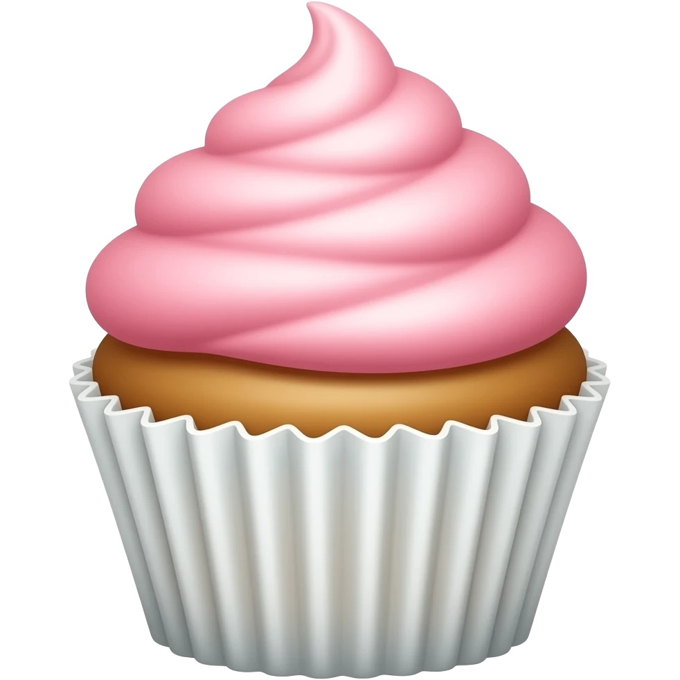 Cupcake with pink icing emoji