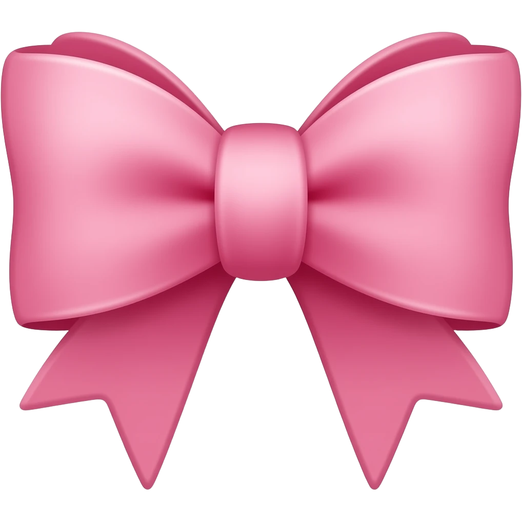 Pink hair bow emoji