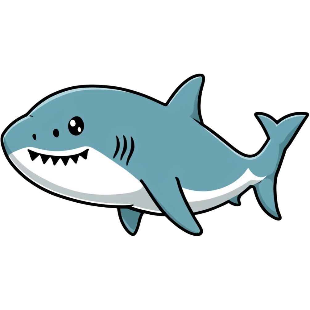 Shark with shoes emoji