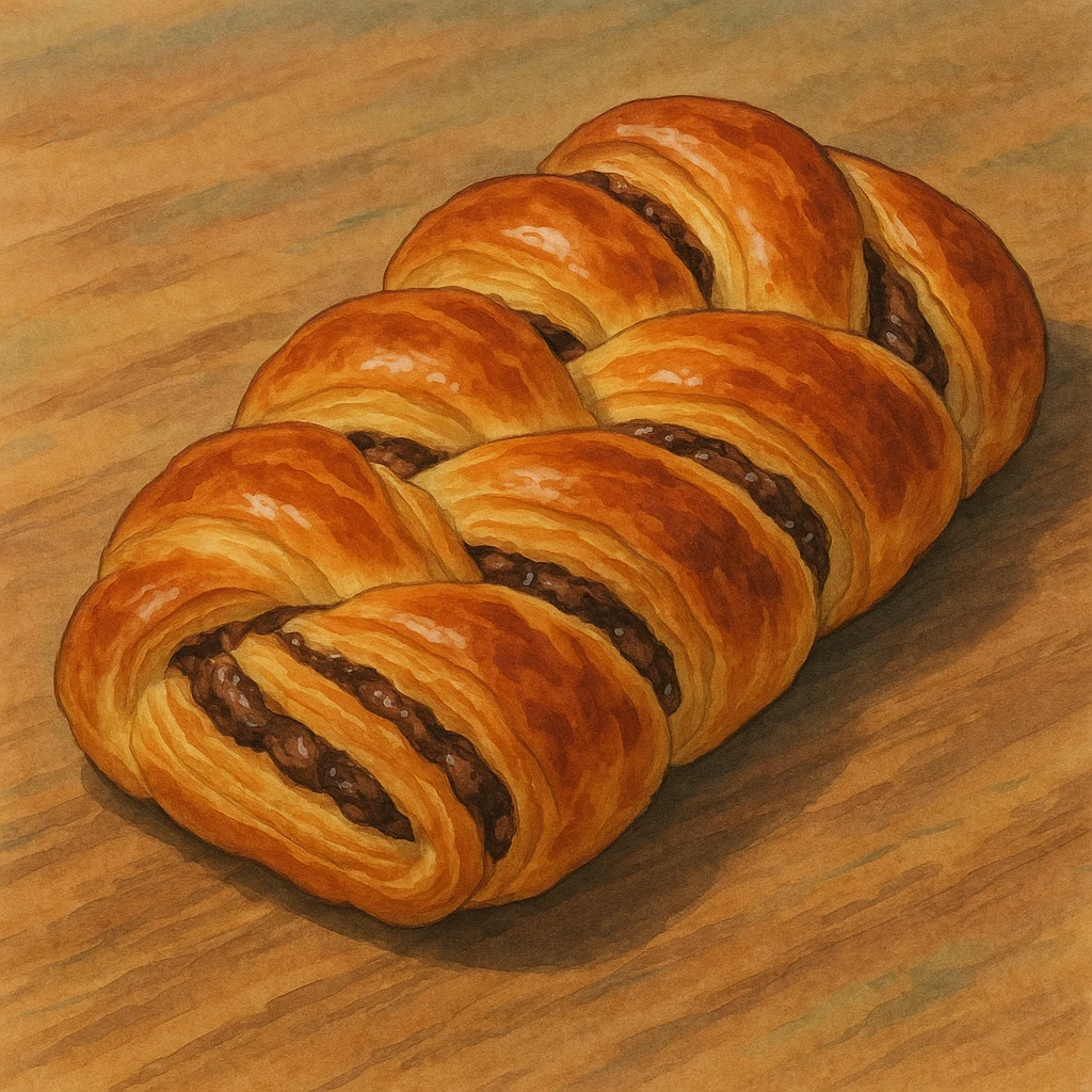 chocolate plait pastry emoji