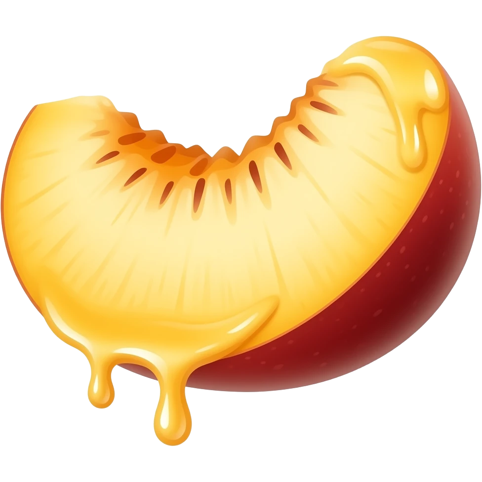 Dripping sliced peach emoji