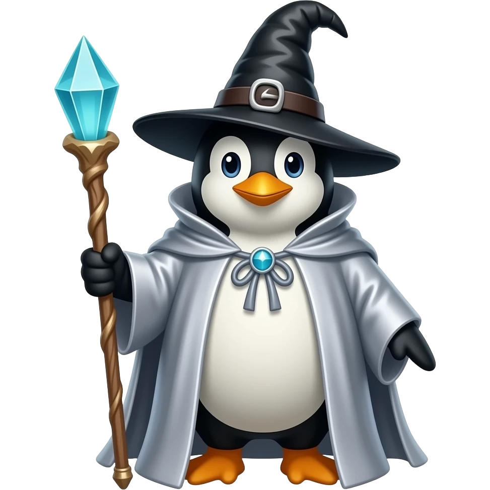 Penguin Wizard emoji