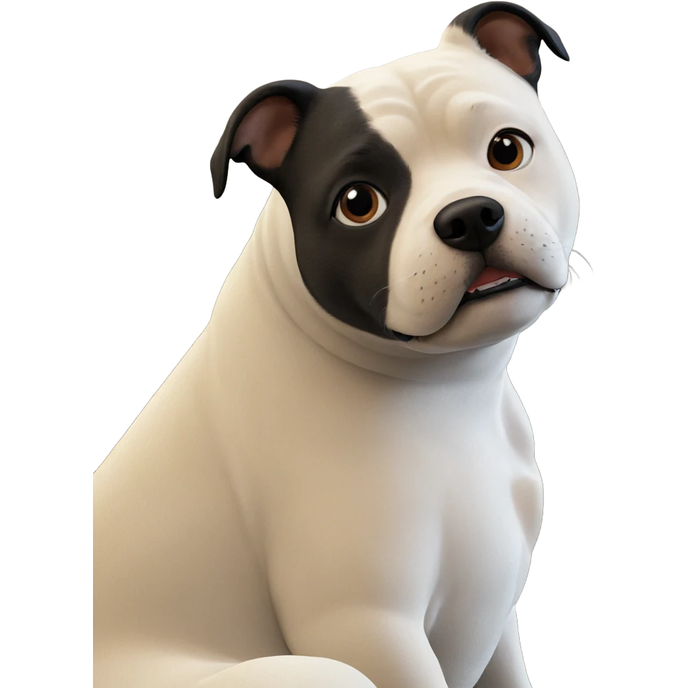 realistic dog with black eyes emoji