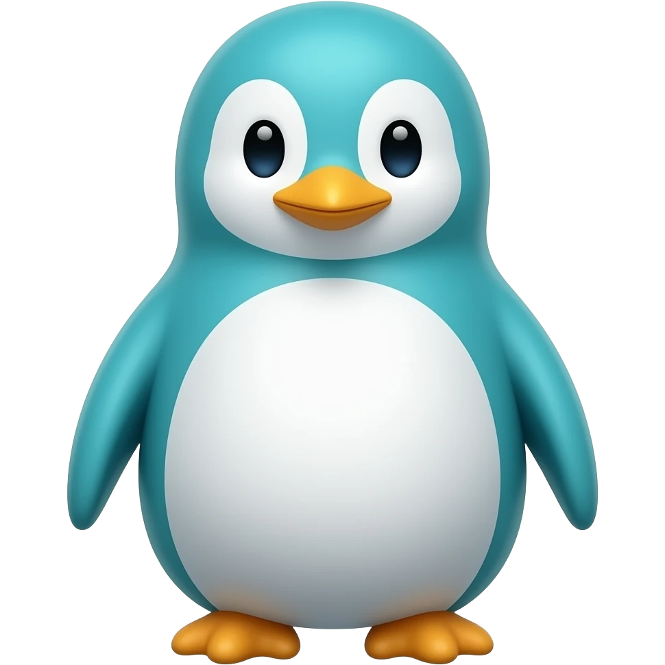 penguin turquoise emoji