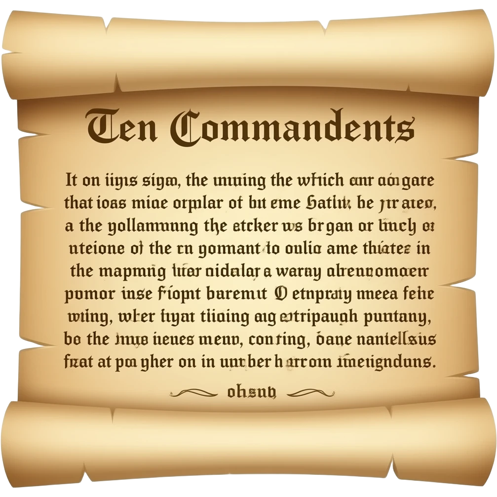 10 Commandmends of god emoji
