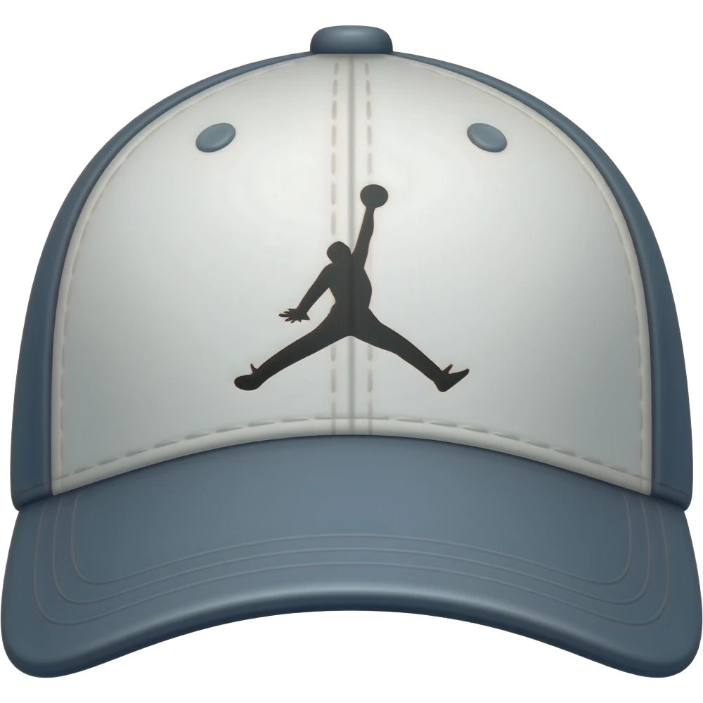 Una gorra con el diseño de la nerca jordan emoji