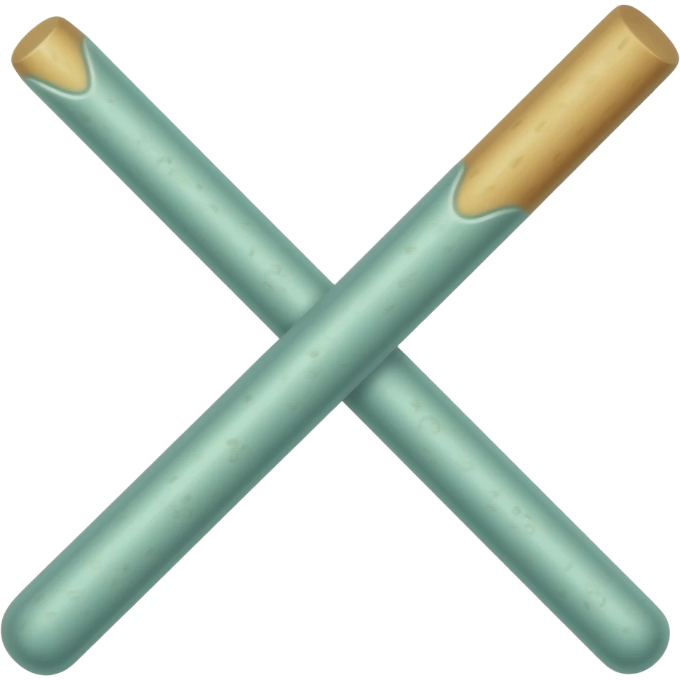 Mint one Pocky stick not biten emoji