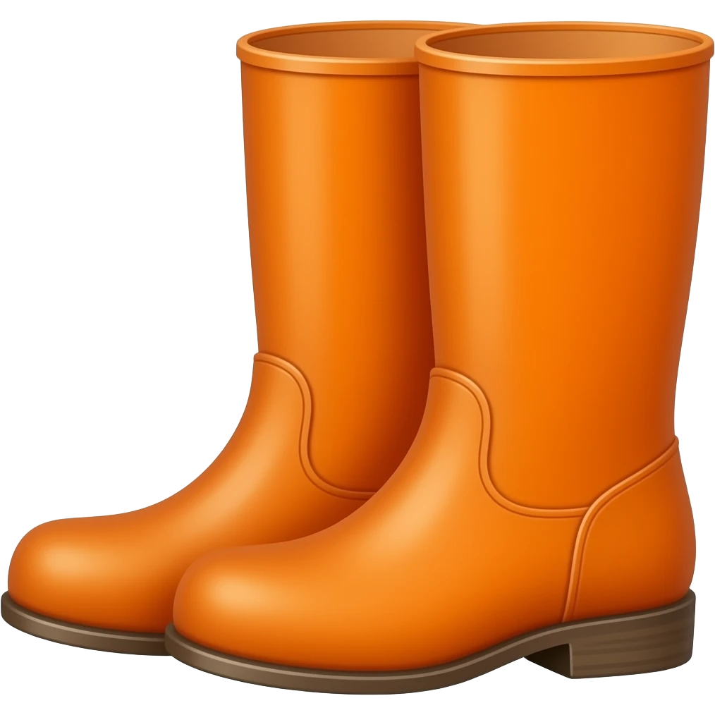 long orange boots emoji