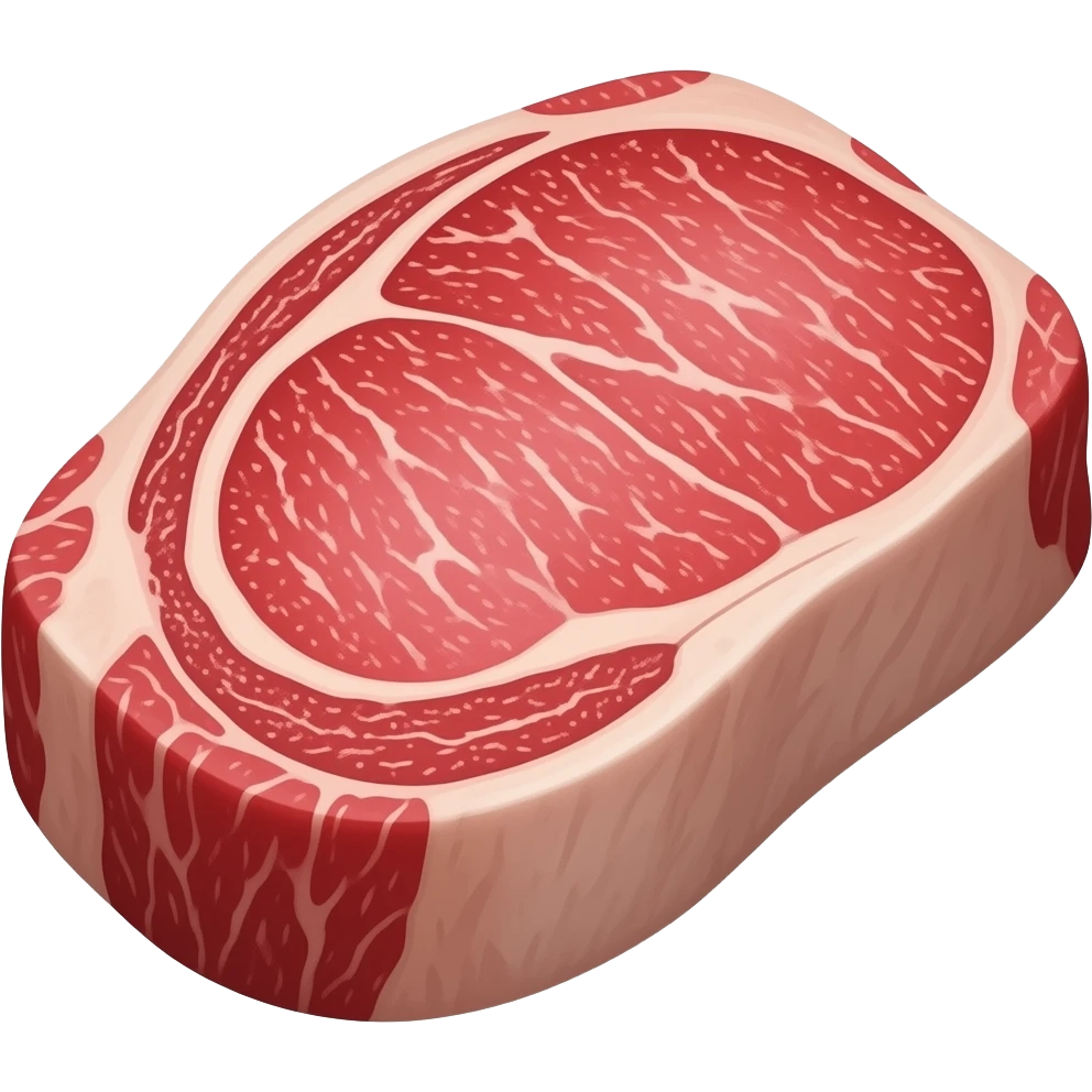 a big pece of premium and expensive raw japanese wagyu A5 emoji