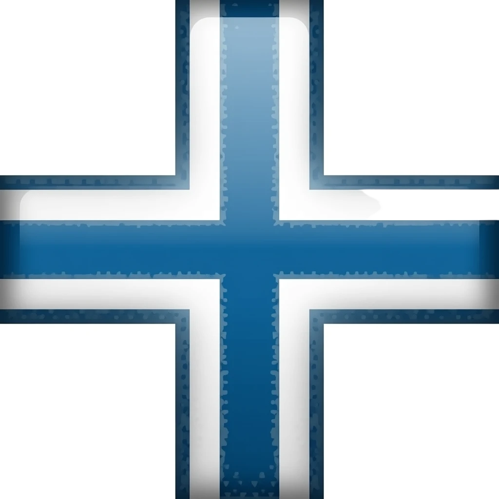 White and dark blue horizontal striped cross emoji