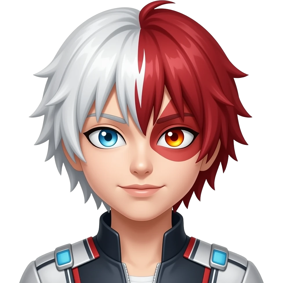 Shoto Todoroki but girl emoji