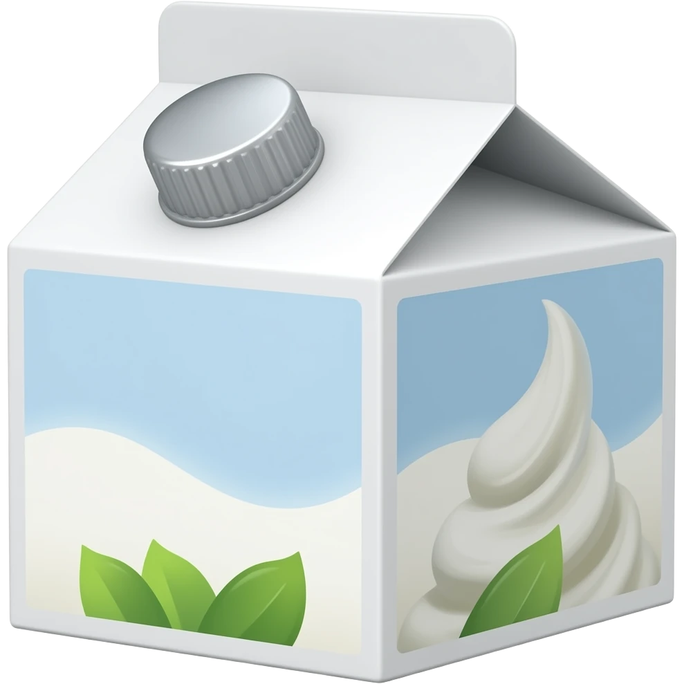 create a pack of whipping cream in 3d realistic art emoji