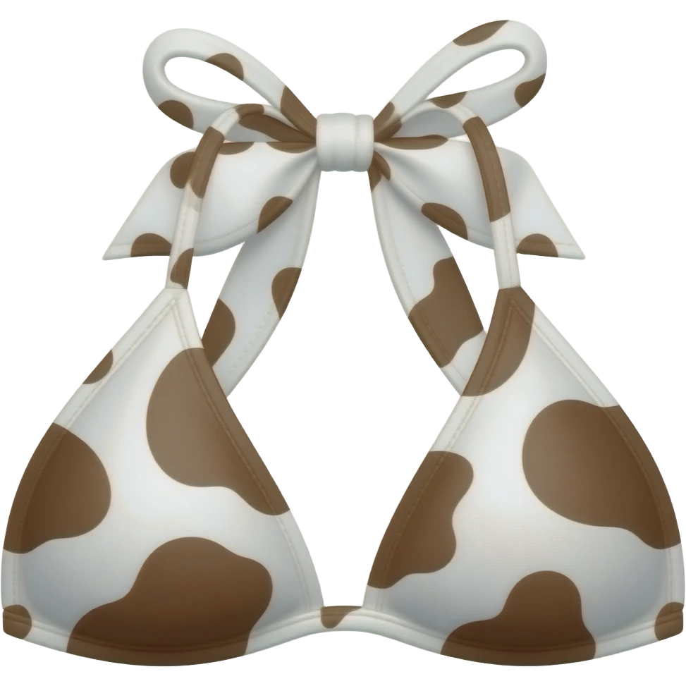 bikini with brown cow print emoji