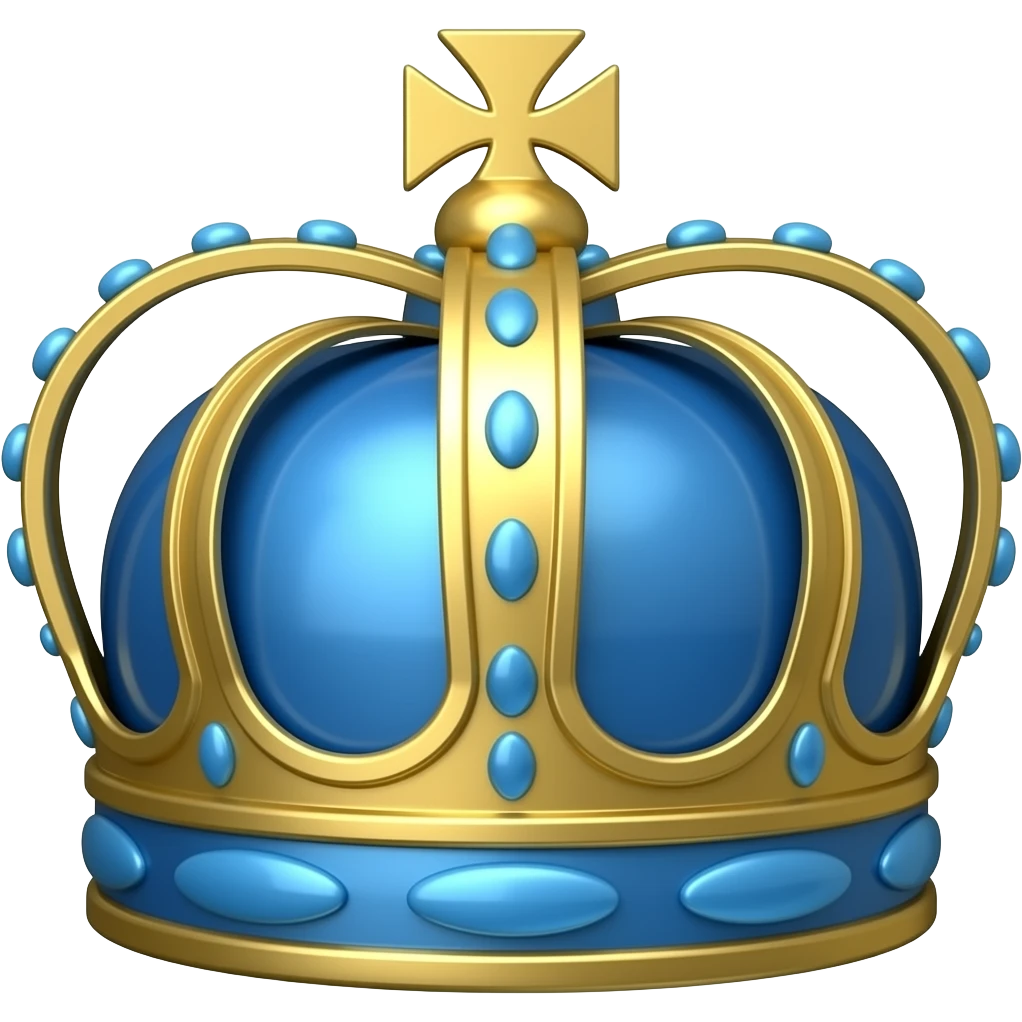 elegante y llamativa, con colores brillantes (como azul y dorado), líneas simétricas y un diseño al frente tipo corona, que refleja su estilo de “Príncipe del Aire”. emoji